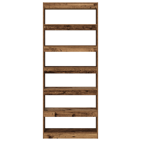 vidaXL Old Wood Bookshelf Old Wood Engineered wood 80 x 30 x 198 cm