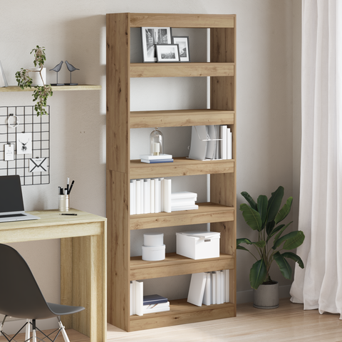 vidaXL Artisan Oak Bookshelf Artisan oak Engineered wood 80 x 30 x 198 cm