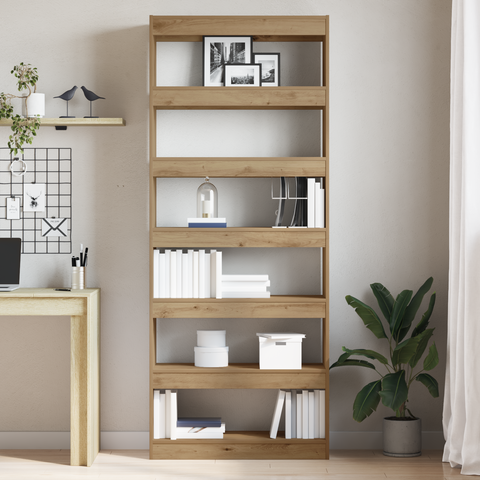 vidaXL Artisan Oak Bookshelf Artisan oak Engineered wood 80 x 30 x 198 cm