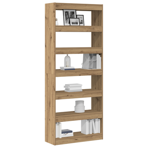 vidaXL Artisan Oak Bookshelf Artisan oak Engineered wood 80 x 30 x 198 cm