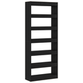 vidaXL Black Oak Bookshelf Black oak Engineered Wood 80 x 30 x 198 cm