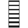 vidaXL Black Oak Bookshelf Black oak Engineered Wood 80 x 30 x 198 cm