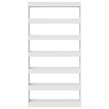 vidaXL White Bookshelf White Engineered wood 100 x 30 x 198 cm Shelving