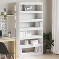 vidaXL White Bookshelf White Engineered wood 100 x 30 x 198 cm Shelving