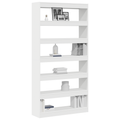 vidaXL White Bookshelf White Engineered wood 100 x 30 x 198 cm Shelving