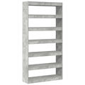 vidaXL Bookcase Grey Engineered wood 100 x 30 x 198 cm Bookshelf