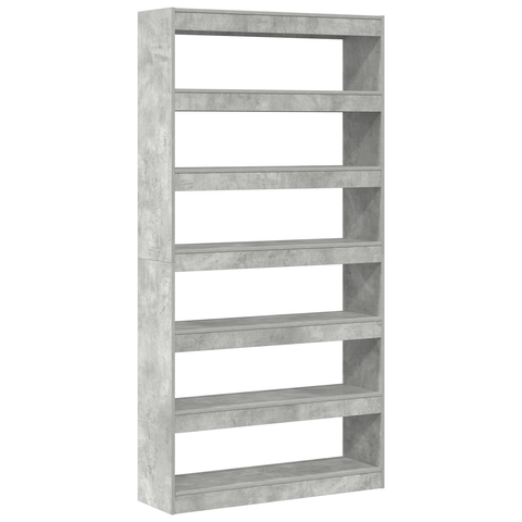 vidaXL Bookcase Grey Engineered wood 100 x 30 x 198 cm Bookshelf