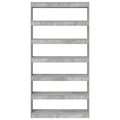 vidaXL Bookcase Grey Engineered wood 100 x 30 x 198 cm Bookshelf
