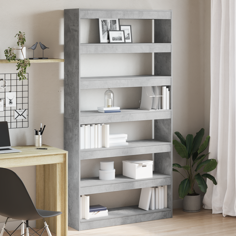 vidaXL Bookcase Grey Engineered wood 100 x 30 x 198 cm Bookshelf