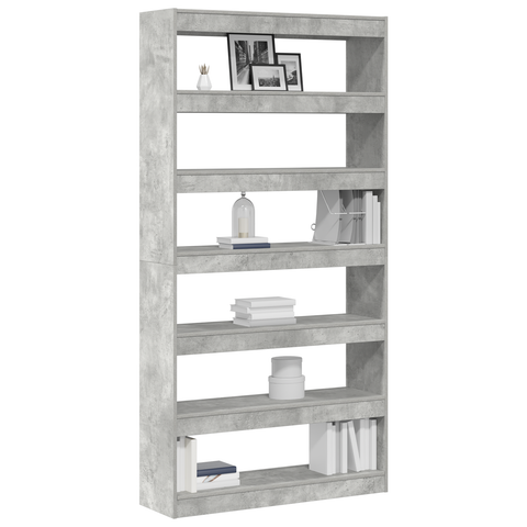 vidaXL Bookcase Grey Engineered wood 100 x 30 x 198 cm Bookshelf