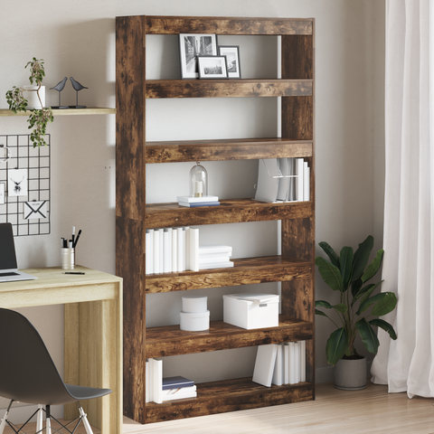 vidaXL Brown Bookshelf Brown Engineered wood 100 x 30 x 198 cm