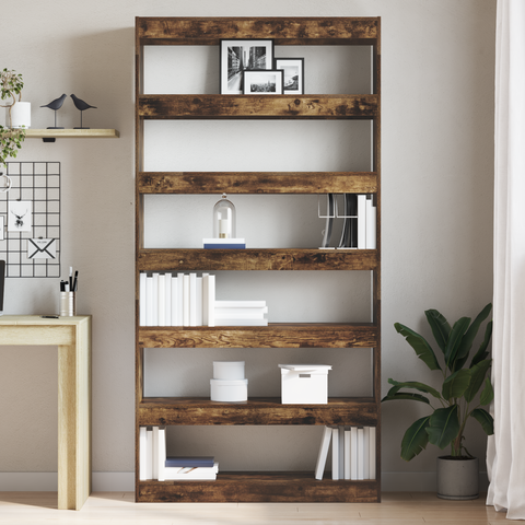 vidaXL Brown Bookshelf Brown Engineered wood 100 x 30 x 198 cm