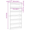 vidaXL Brown Bookshelf Brown Engineered wood 100 x 30 x 198 cm