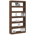 vidaXL Bookcase Brown oak Engineered wood 100 x 30 x 198 cm