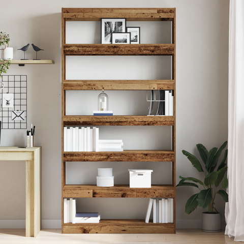 vidaXL Bookcase Old wood Engineered wood 100 x 30 x 198 cm