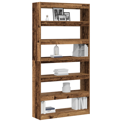 vidaXL Bookcase Old wood Engineered wood 100 x 30 x 198 cm