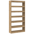vidaXL Bookcase Artisan oak Solid wood 100 x 30 x 198 cm Bookshelves