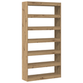 vidaXL Bookcase Artisan oak Solid wood 100 x 30 x 198 cm Bookshelves