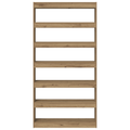 vidaXL Bookcase Artisan oak Solid wood 100 x 30 x 198 cm Bookshelves