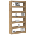 vidaXL Bookcase Artisan oak Solid wood 100 x 30 x 198 cm Bookshelves