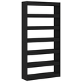 vidaXL Bookcase Black oak Engineered wood 100 x 30 x 198 cm Shelving