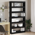 vidaXL Bookcase Black oak Engineered wood 100 x 30 x 198 cm Shelving