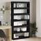 vidaXL Bookcase Black oak Engineered wood 100 x 30 x 198 cm Shelving