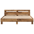vidaXL Bed Frame Rustic Old Wood Solid Reclaimed Wood 200 x 200 cm Tough