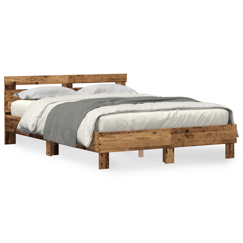 vidaXL Wood Bed Frame Reclaimed Wood 140 x 190 cm Convertible Bed Frame