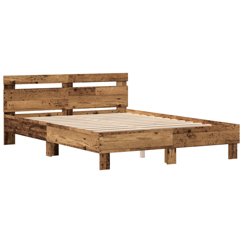vidaXL Wood Bed Frame Reclaimed Wood 140 x 190 cm Convertible Bed Frame