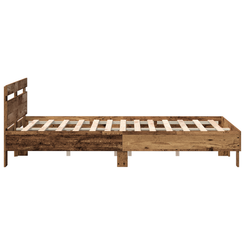 vidaXL Wood Bed Frame Reclaimed Wood 140 x 190 cm Convertible Bed Frame