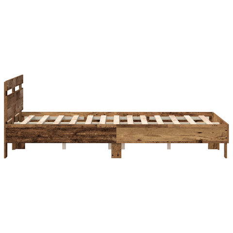 vidaXL Engineered Wood Bed Frame Old wood Engineered wood 120 x 190 cm