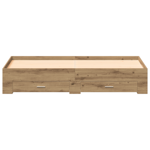 vidaXL Bed Frame with Drawers Artisan Oak 180x200 cm Engineered Wood