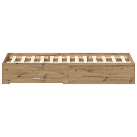 vidaXL Bed Frame with Drawers Artisan Oak 180x200 cm Engineered Wood