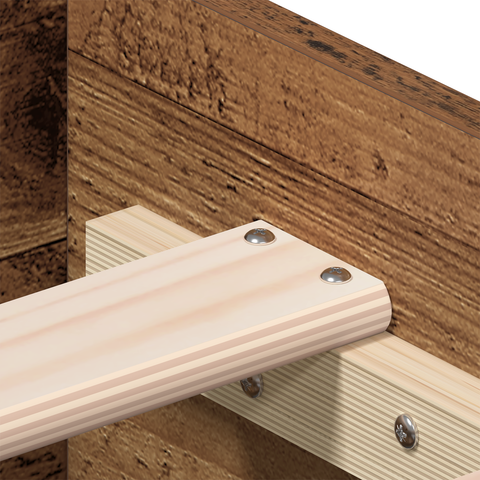 vidaXL Bed Frame with Drawers Old Wood 120x200 cm Engineered Wood