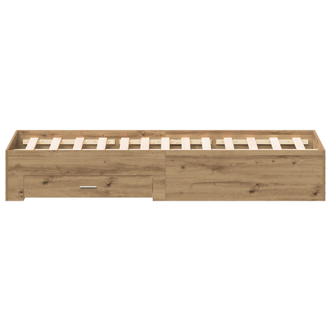 vidaXL Bed Frame with Drawers Artisan Oak 135x190 cm Engineered Wood