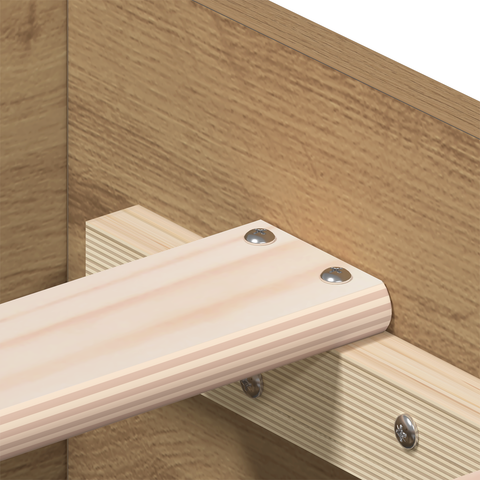 vidaXL Bed Frame with Drawers Artisan Oak 120x190 cm Engineered Wood