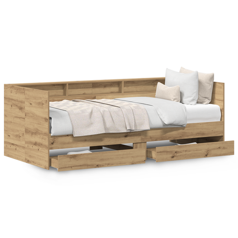 vidaXL Daybed in Artisan Oak Artisan oak Engineered wood 100 x 200 cm