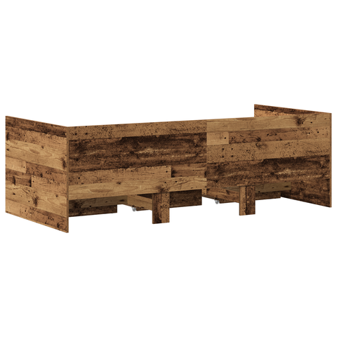 vidaXL Rustic Daybed Old wood Engineered wood 90 x 200 cm Durable