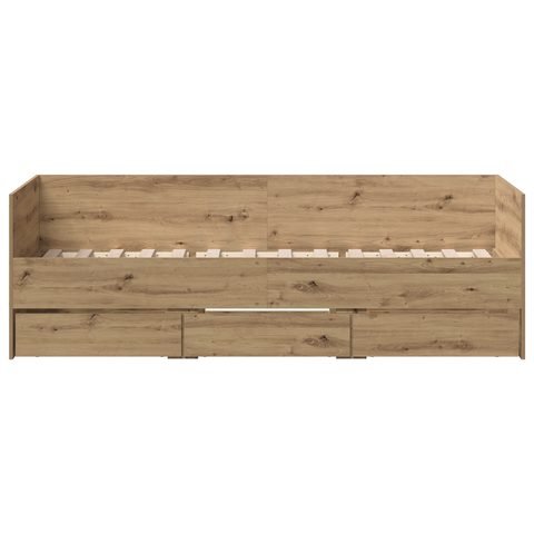 vidaXL Daybed Artisan Oak Engineered Wood 90 x 200 cm Durable Daybed