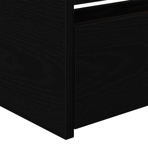 vidaXL Daybed Black oak Engineered wood 90 x 200 cm Durable Daybed