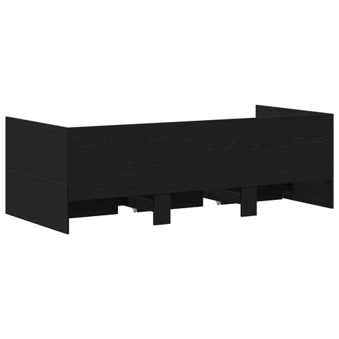 vidaXL Daybed Black oak Engineered wood 90 x 190 cm Durable Daybed
