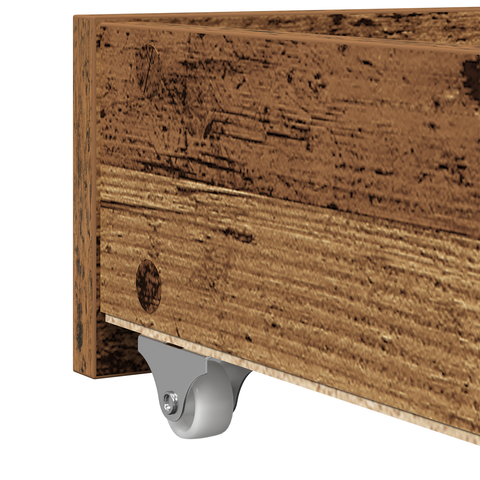 vidaXL Daybed with Drawers Old wood Engineered wood 90 x 200 cm Durable