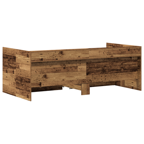 vidaXL Daybed with Drawers Old wood Engineered wood 90 x 200 cm Durable