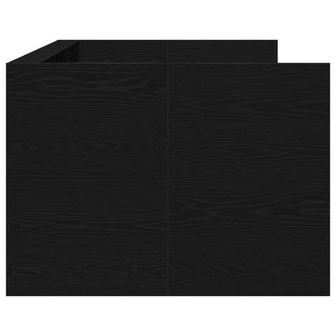 vidaXL Black Daybed with Drawers Black oak Engineered wood 75 x 190 cm