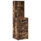 vidaXL 2 Piece Dressing Table Set with LED Smoked Oak Engineered Wood