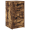 vidaXL 3-Piece Dressing Table Set with LED in Smoked Oak Engineered Wood