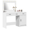 vidaXL 2 Piece Dressing Table Set with LED White Engineered Wood