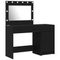 vidaXL 2-Piece Dressing Table Set with LED - Black Engineered Wood