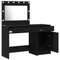 vidaXL 2-Piece Dressing Table Set with LED - Black Engineered Wood